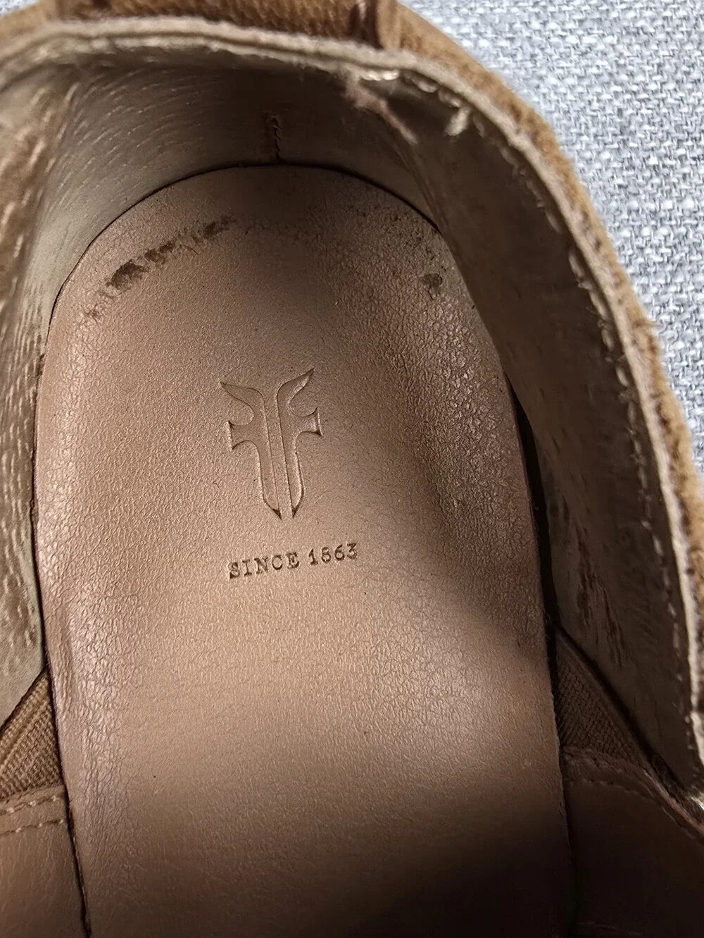 Frye Rowen Tan Leather Ankle Booties Womens Sz 8.5M